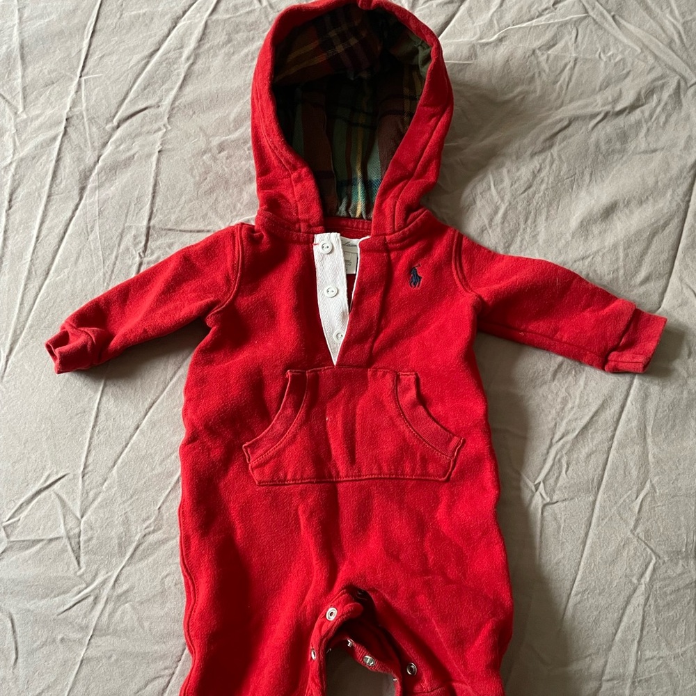 Ralph Lauren 3 m hoodie red winter